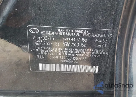 2016 Hyundai Sonata Limited from USA, damaged, VIN 5NPE34AF8GH282036